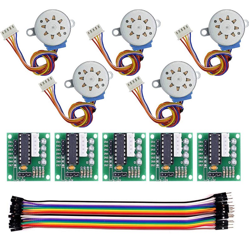 28Byj-48 - Uln2003 28byj-48 5vステッピングモーター、arduinoに適したドライバーボード、テストモジュール、diyキット、5セット