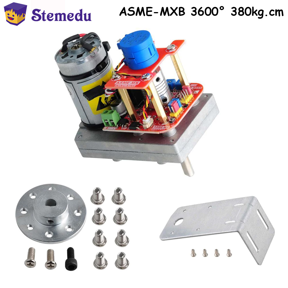 Servo Bracket - 高トルクサーボASME-MXB,スチールギア,大型ロボットアーム制御用アームプレートブラケット,日曜大工,360度,380kg.cm, DC 12-24v