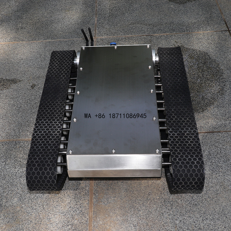 Robot Chassis - 防水IP65構造のプラットフォームは、ソーラーパネル、RCリモコン付きロボットシャーシを使用して清掃を行うことができます。