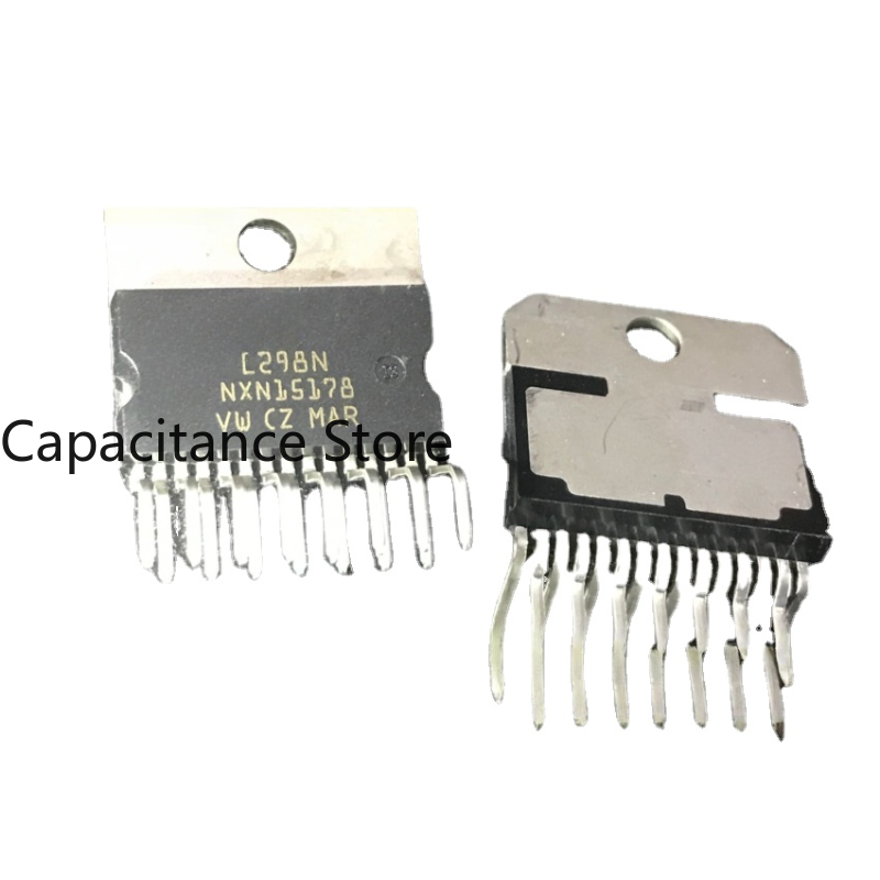 Motor Driver L298N - L298Nステッピングモータードライバーチップ/ブリッジドライバー 10個入り - 内蔵スイッチ、ZIP-15パッケージ、正規品、新品