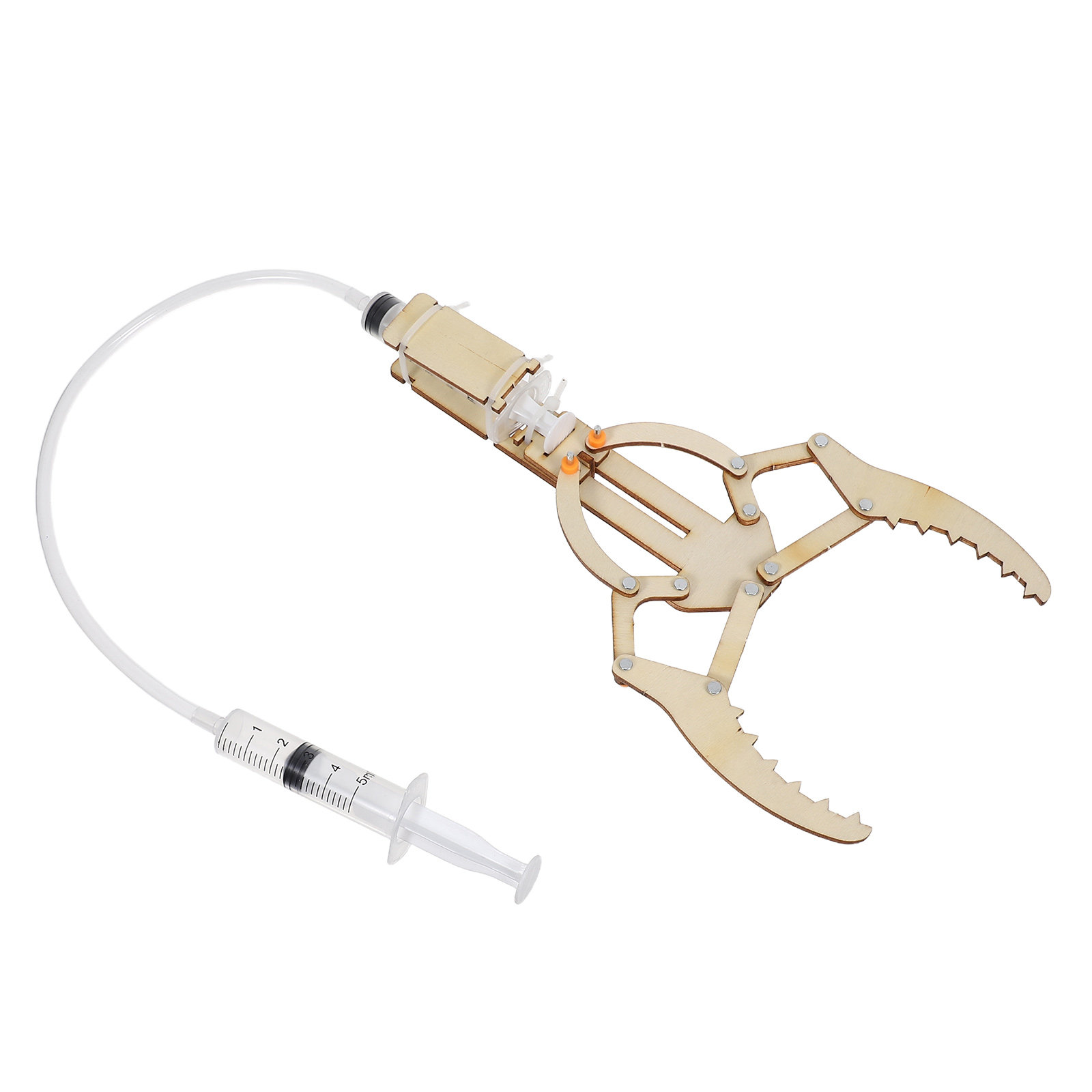 Robot Arm Kit - DIY油圧ロボットアーム STEM エンジニアリングキット。子供向けの木製組み立てキットで、インタラクティブな学習を通じて機械ロボットの知識を深めることができます。