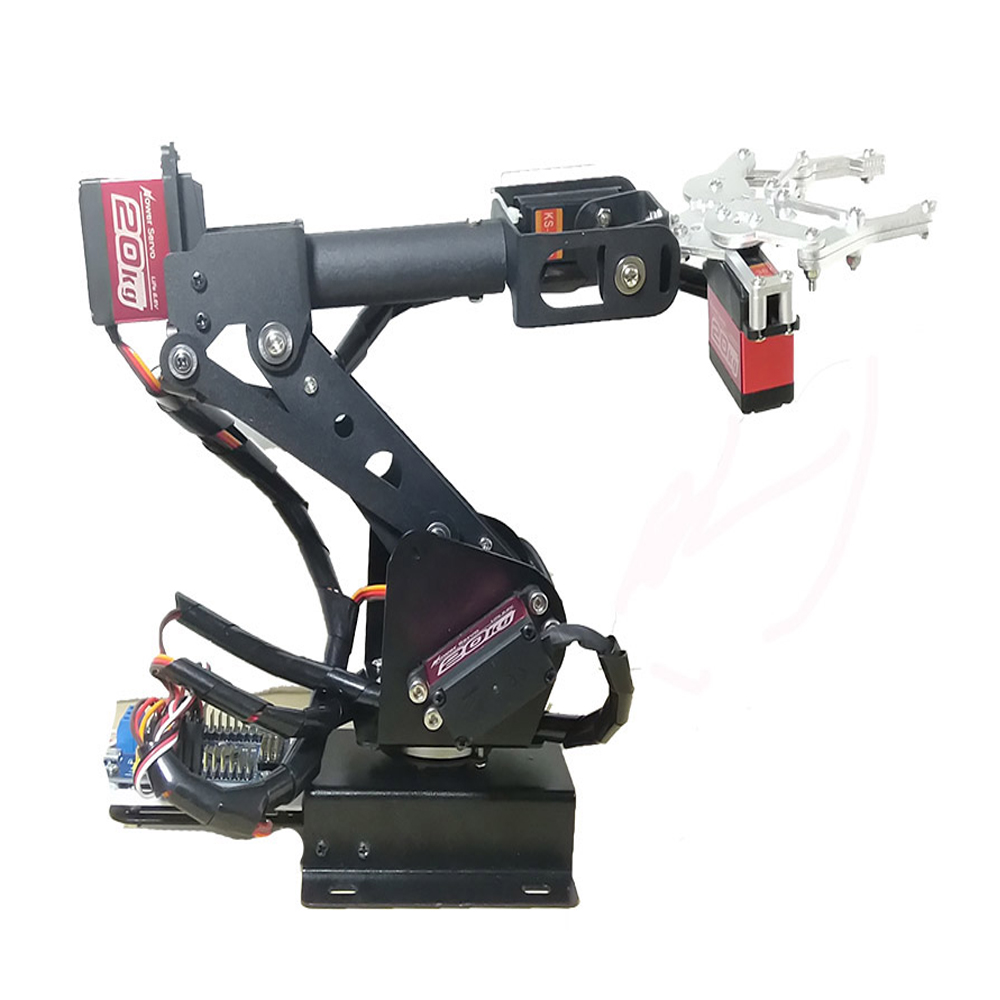 Robot Arm Kit - PS2コントロール6 DOFロボットアームグリッパークローSTEAMマニピュレーター Arduino STM32ロボット用 6個のサーボ付き プログラム可能なロボットDIYキット
