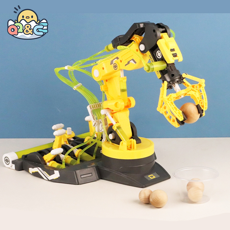 Robot Arm Metal - 子供のための完全に組み立てられた油圧式機械式アーム科学実験,エンジニアリング玩具セット,男の子への誕生日プレゼント