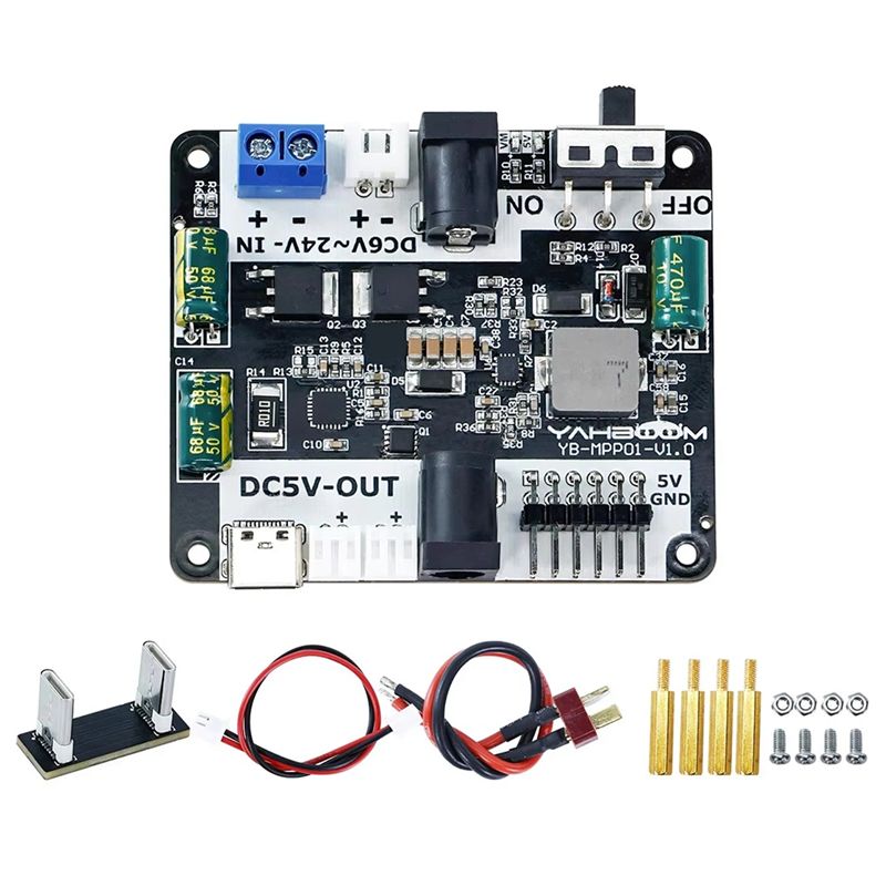 Stm32 Robot - A53M-ロボット降圧電源ボード、Jetson NANO STM32 Ro用各種電源入出力インターフェース搭載車載開発ボード