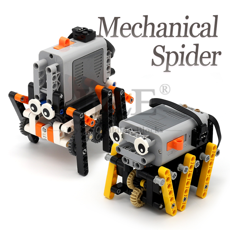 Line Follower Robot - Moc テクニカルメカニカルスパイダービルディングブロックパワーファンクションモーター 6 脚歩行ロボットバイオニックレンガ DIY おもちゃキッズギフト
