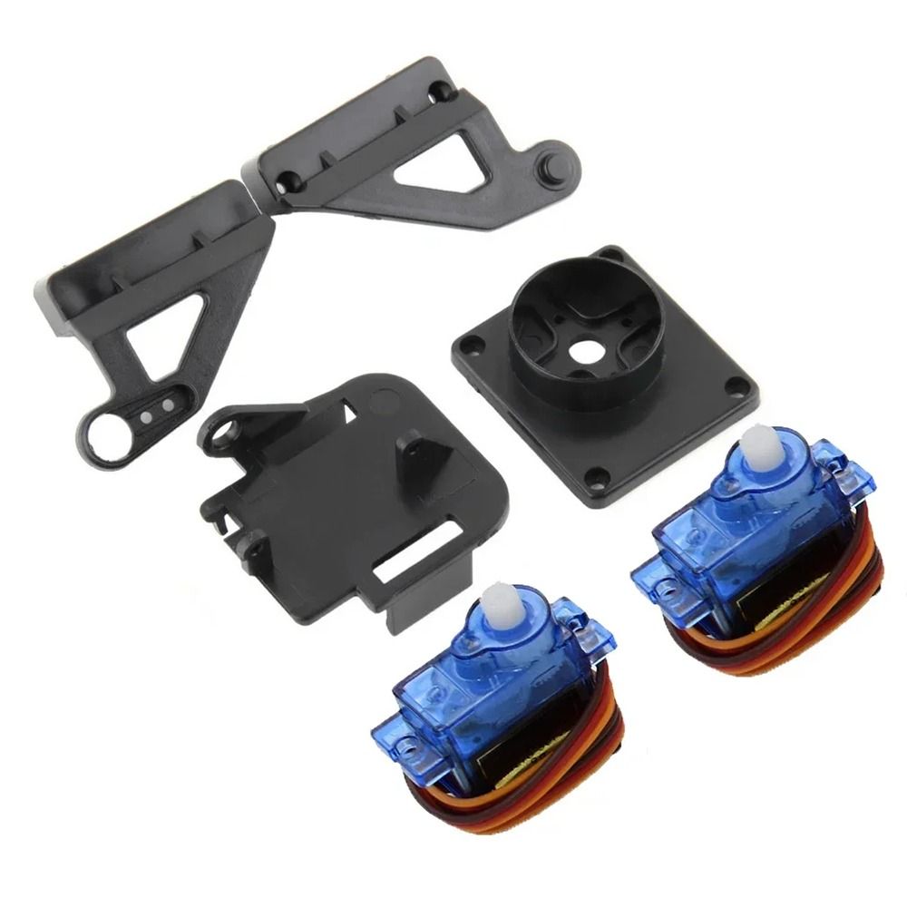 Pan Tilt Bracket - 1セットRC飛行機部品ステアリングギアパンチルトSG90 MG90s 9g PTZ、2サーボ2軸PTZ超音波空中モデルカメラマウント付き