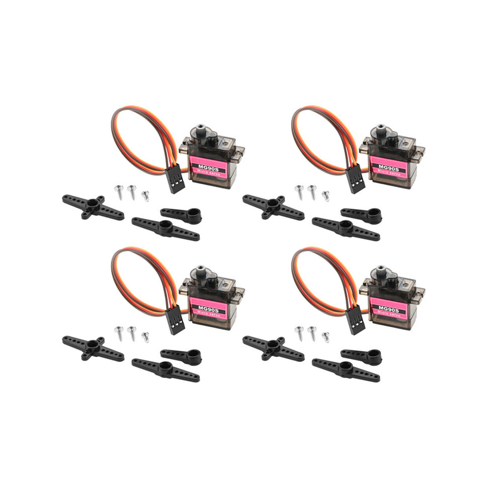 Robot Arm Metal - 4個入り マイクロサーボ メタルギア 90 9G RCモーター