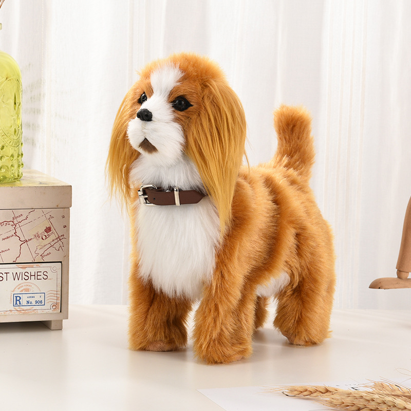 Line Follower Robot - 子犬のためのインタラクティブな電子ぬいぐるみロボット,サウンドコントロール付きの犬のロボット,風通しの良い音楽,シープドッグ,動物の置物
