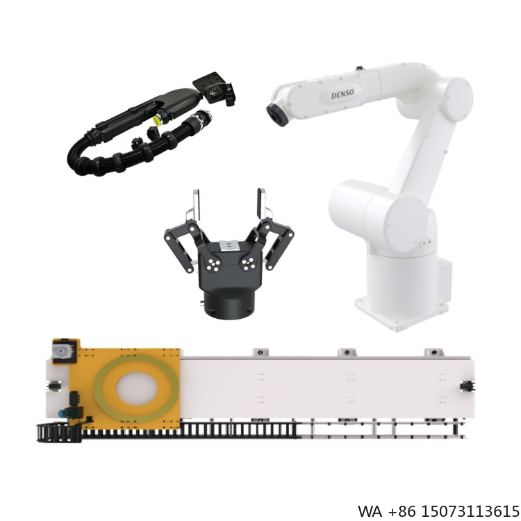 Robot Gripper - 6軸CNCロボットアーム（リニアガイドレール、グリッパー、ドレスパック付き）自動ピックアンドプレースシステム用
