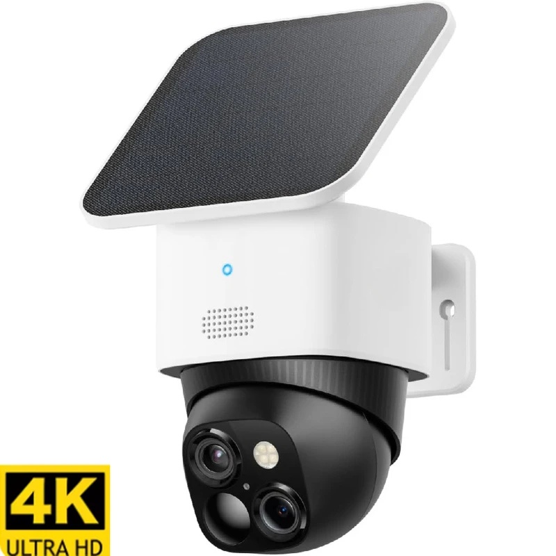 新しい4Kデュアルカメラソーラーセキュリティカメラ、ワイヤレ - Pan Tilt Bracket のレビューと価格