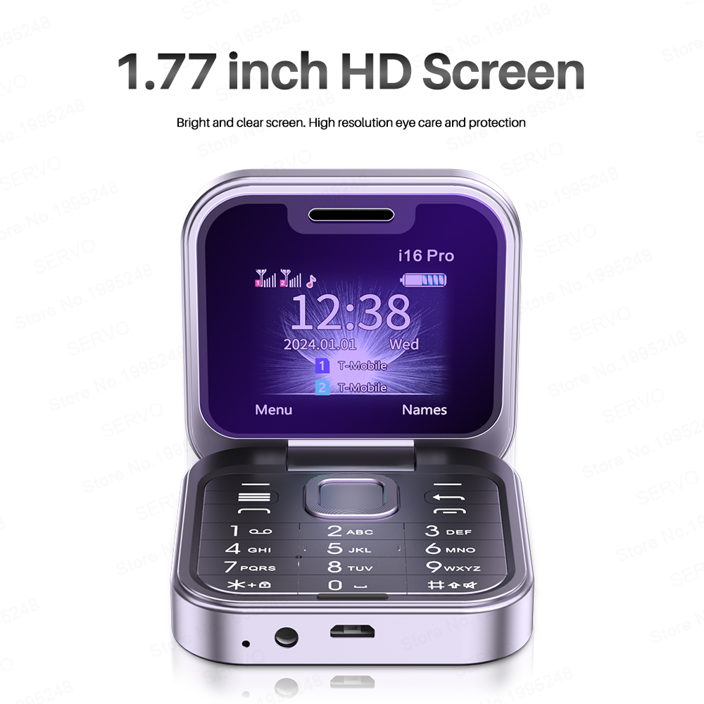 SERVO I16 PRO折りたたみ式ミニ携帯電話2Gデュア - Servo Pan Tilt のレビューと価格