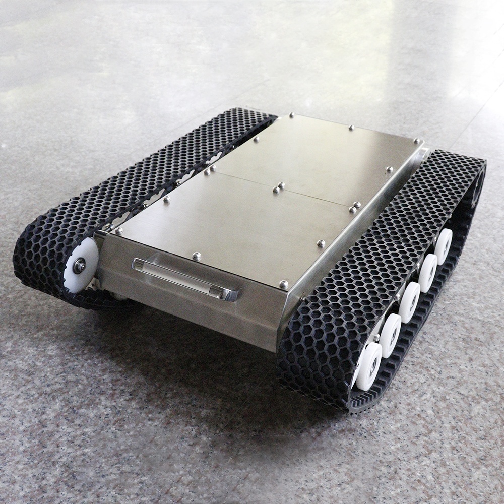 優れたガラス接着力を備えたゴムクローラ式ロボットシャーシプラ - Tracked Robot Chassis のレビューと価格