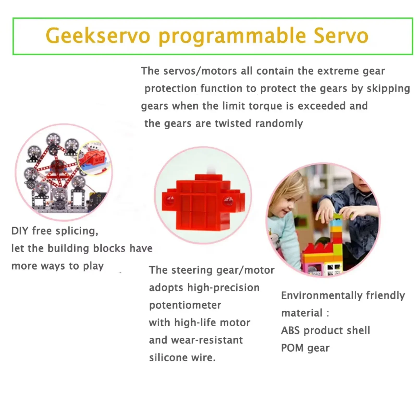 Geekservo 360度プログラム可能な赤色モーター、ク - Microbit Robot のレビューと価格
