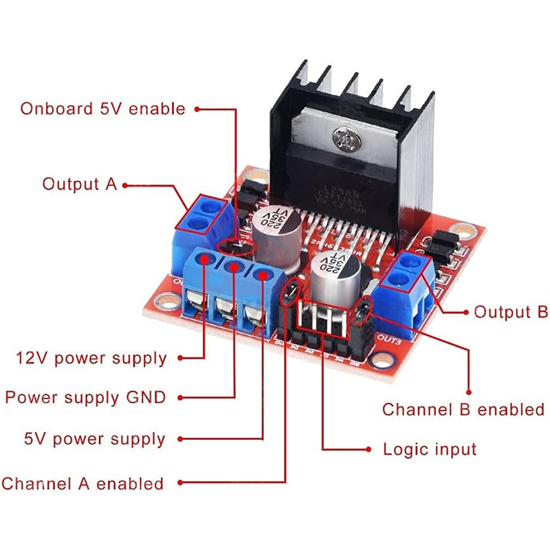 L298Nドライバボードモジュール L298Nステッピングモ - Motor Driver L298N のレビューと価格