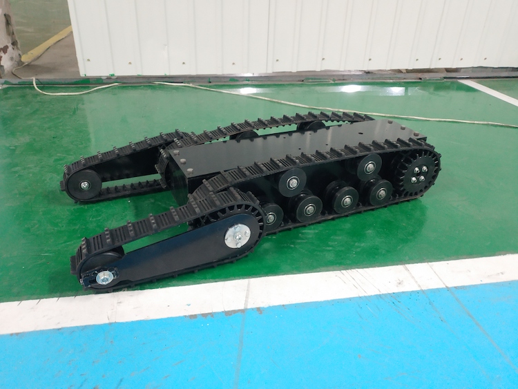ゴムクローラ式シャーシ販売 スイングアーム付きゴムクローラロ - Robot Chassis のレビューと価格