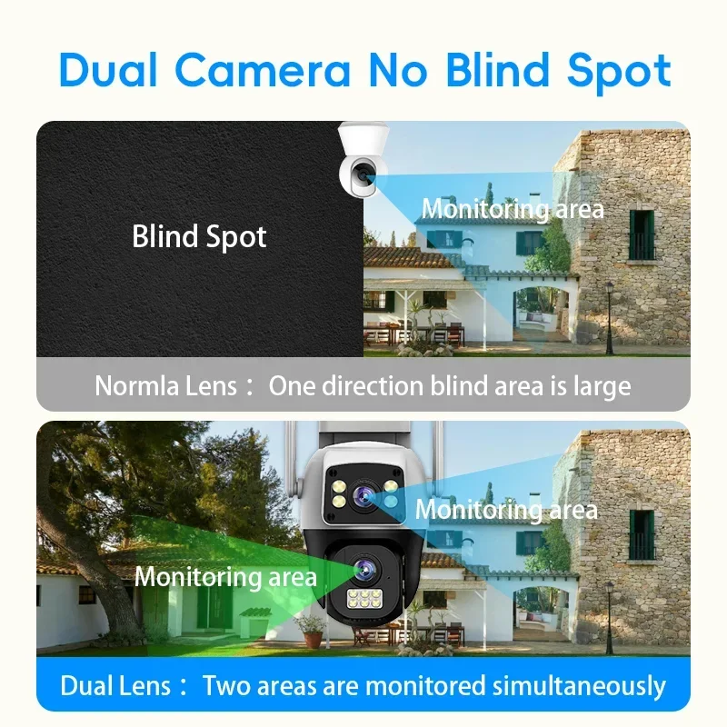 8MP 4K WIFI IPカメラ PTZ屋外デュアルスクリ - Pan Tilt Bracket のレビューと価格
