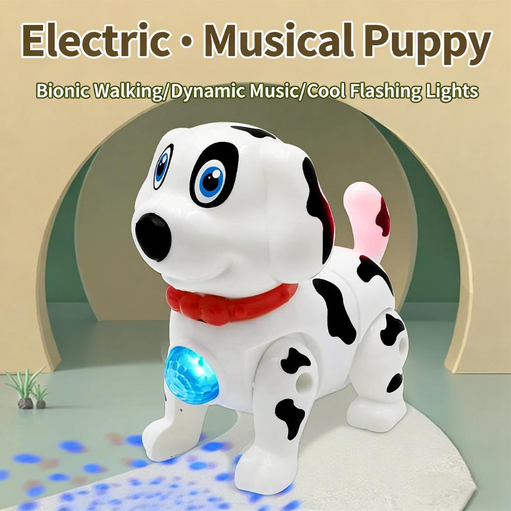 電動歩行ロボット犬のおもちゃ、紐を引くとダルメーションの子犬 - Line Follower Robot のレビューと価格