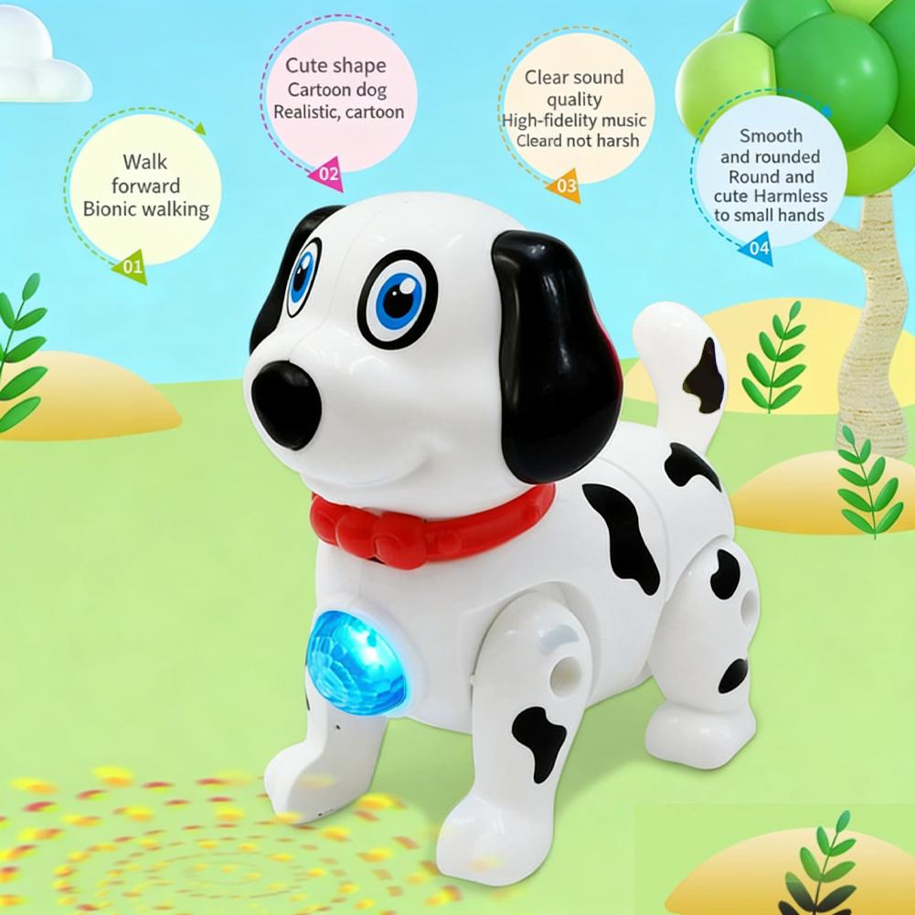 電動歩行ロボット犬のおもちゃ、紐を引くとダルメーションの子犬 - Line Follower Robot のレビューと価格