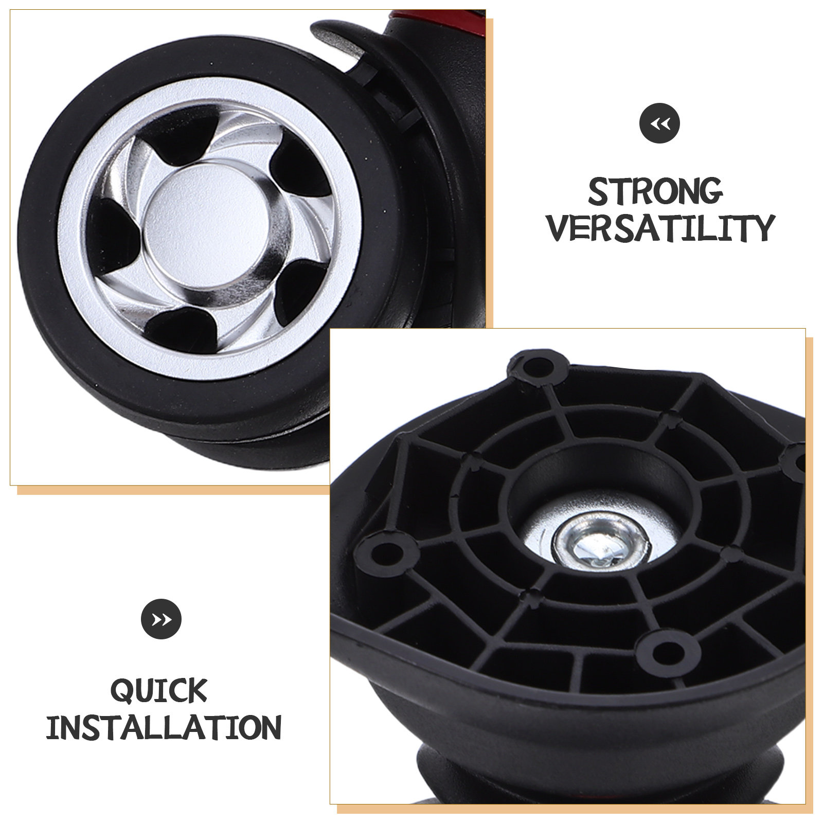 2個入り、汎用性の高いスーツケース用車輪。耐摩耗性に優れ、静 - Caster Wheel のレビューと価格