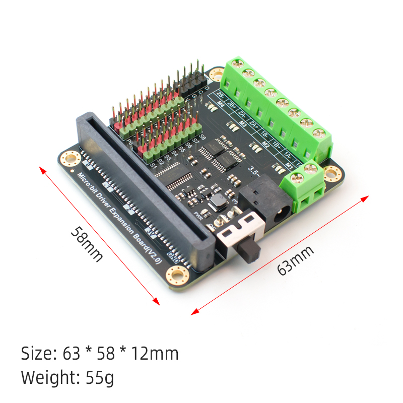 Micro:bit V2.0モータードライバー拡張ボード、4 - Microbit Robot のレビューと価格