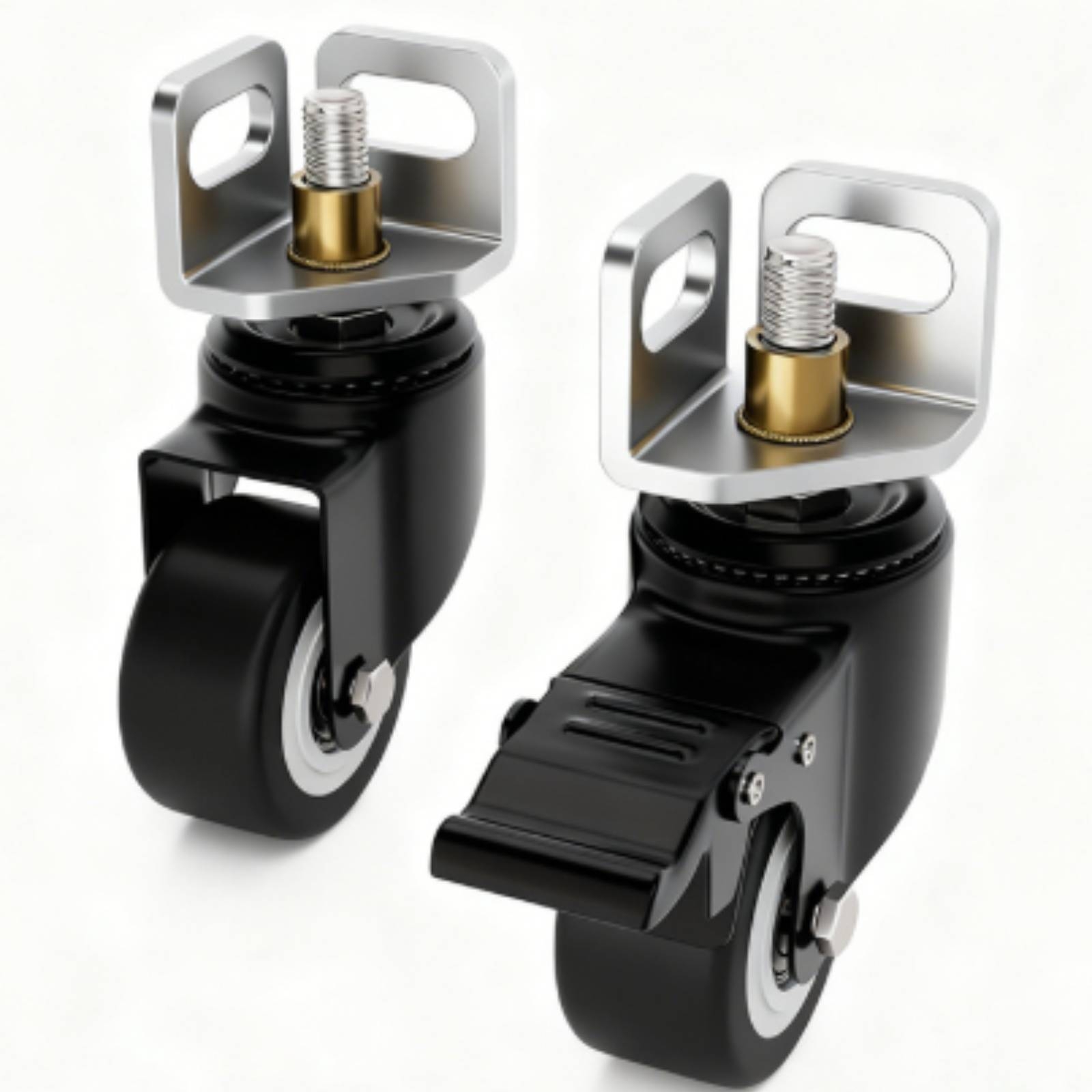 4個入りアングルスチールキャスター床保護L型ブラケットキャス - Caster Wheel のレビューと価格