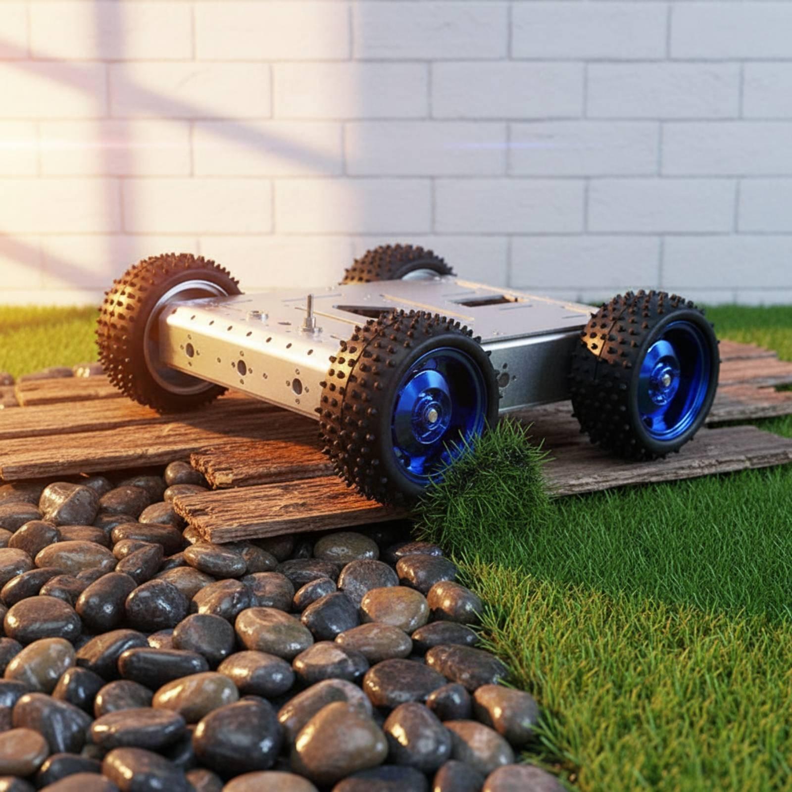 4WDスマートカー用下部構造。5kgの積載能力を持つ4WDロ - Robot Chassis のレビューと価格
